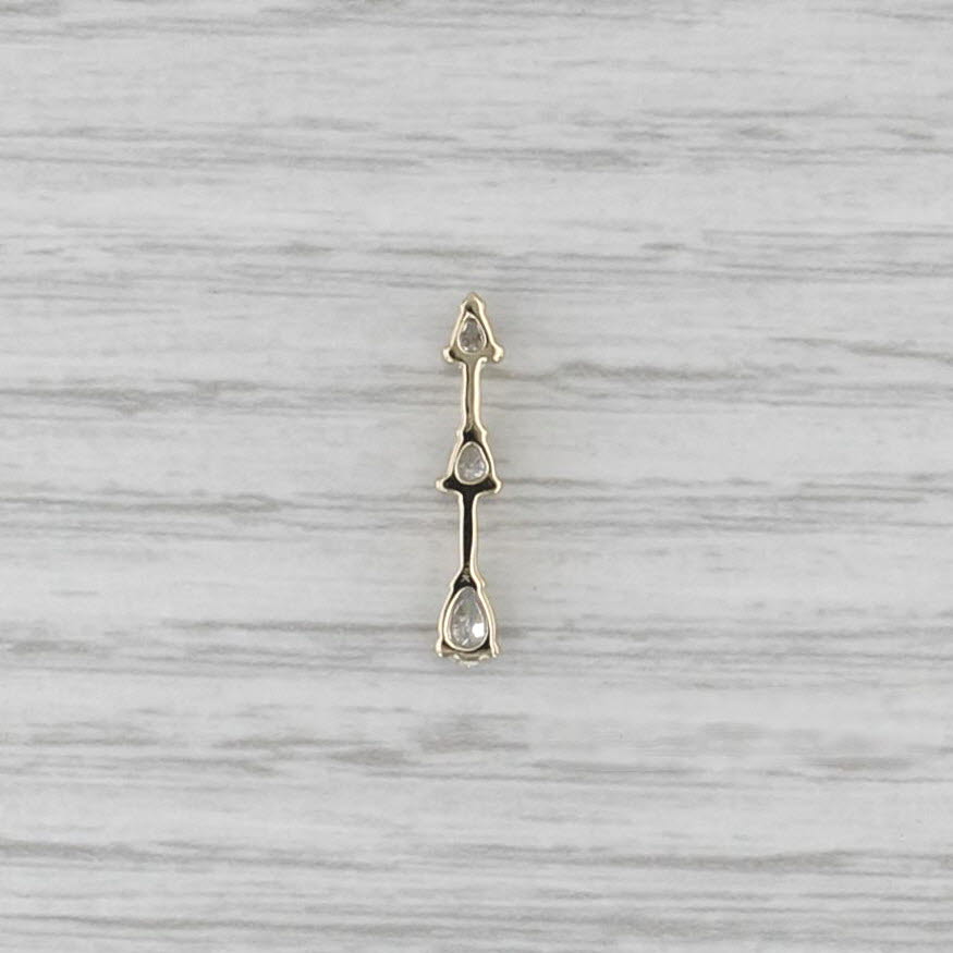 0.23ctw Diamond 3-Stone Journey Pendant 10k Yellow Gold