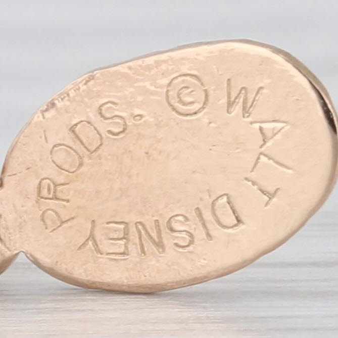 Minnie Mouse Charm 14k Gold Disney Souvenir Pendant Cartoon Character Keepsake