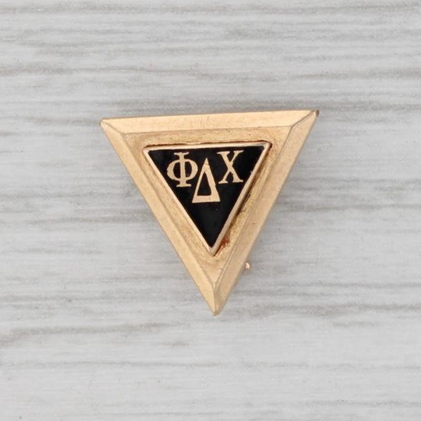 Phi Delta Chi Pin 14k Gold Enamel Pharmacy Greek Fraternity Mini Badge