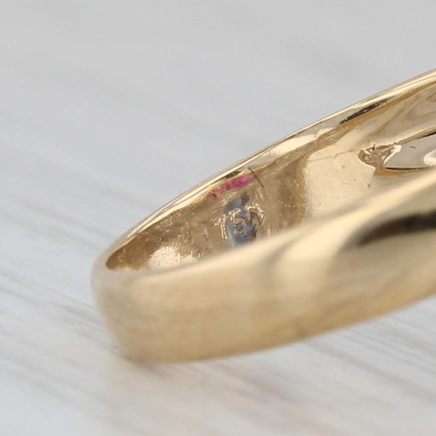 Gray 1.25ctw Ruby Sapphire Diamond Ring 18k Yellow Gold Size 6.5