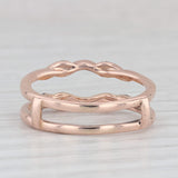 0.10ctw Diamond Accented Jacket Guard Ring 14k Rose Gold Size 6.5 Wedding Band