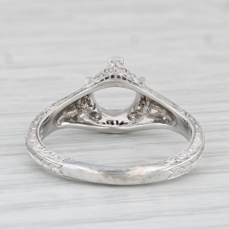 New Round Semi Mount Engagement Ring Diamond 18k Gold Size 7.5 Whitehouse