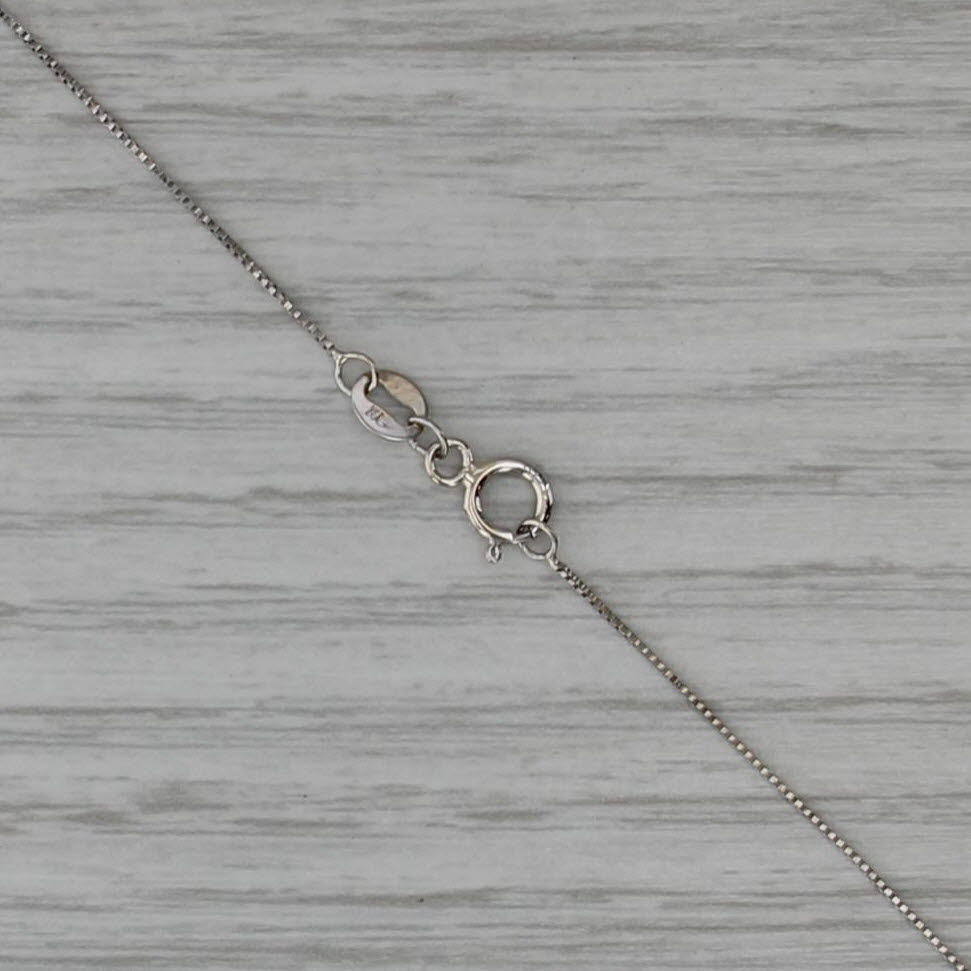 0.81ctw Diamond Cross Pendant 14k White Gold 18.75" Box Chain