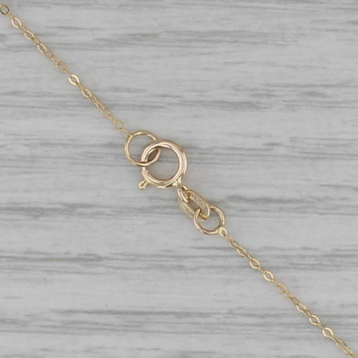 Horse Bit Pendant Necklace 14k Yellow Gold 18" Cable Chain Equestrian