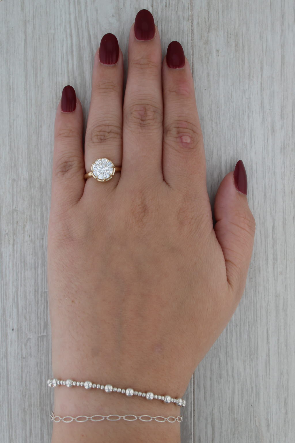 New 3.01ct VVS2 D Lab Grown Diamond Solitaire Engagement Ring 14k Gold Size 6