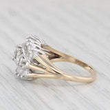 Vintage Tiered 0.90ctw Diamond Ring 14k Gold Size 4.5