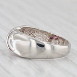0.45ctw Ruby Scalloped Ring Sterling Silver Size 6