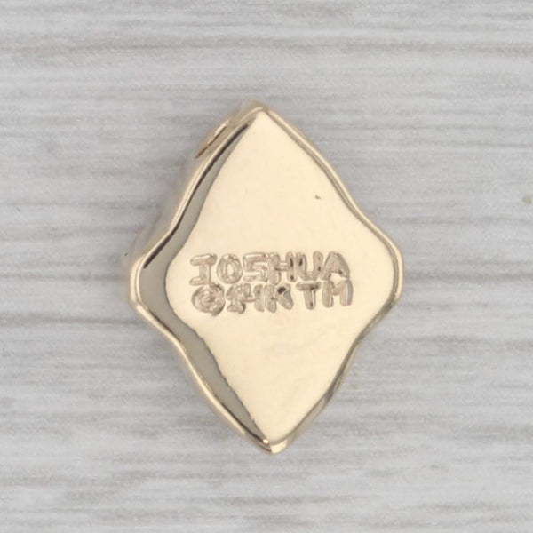 Gray Joshua 0.15ctw Emerald Diamond Slide Bracelet Charm 14k Yellow Gold Vintage