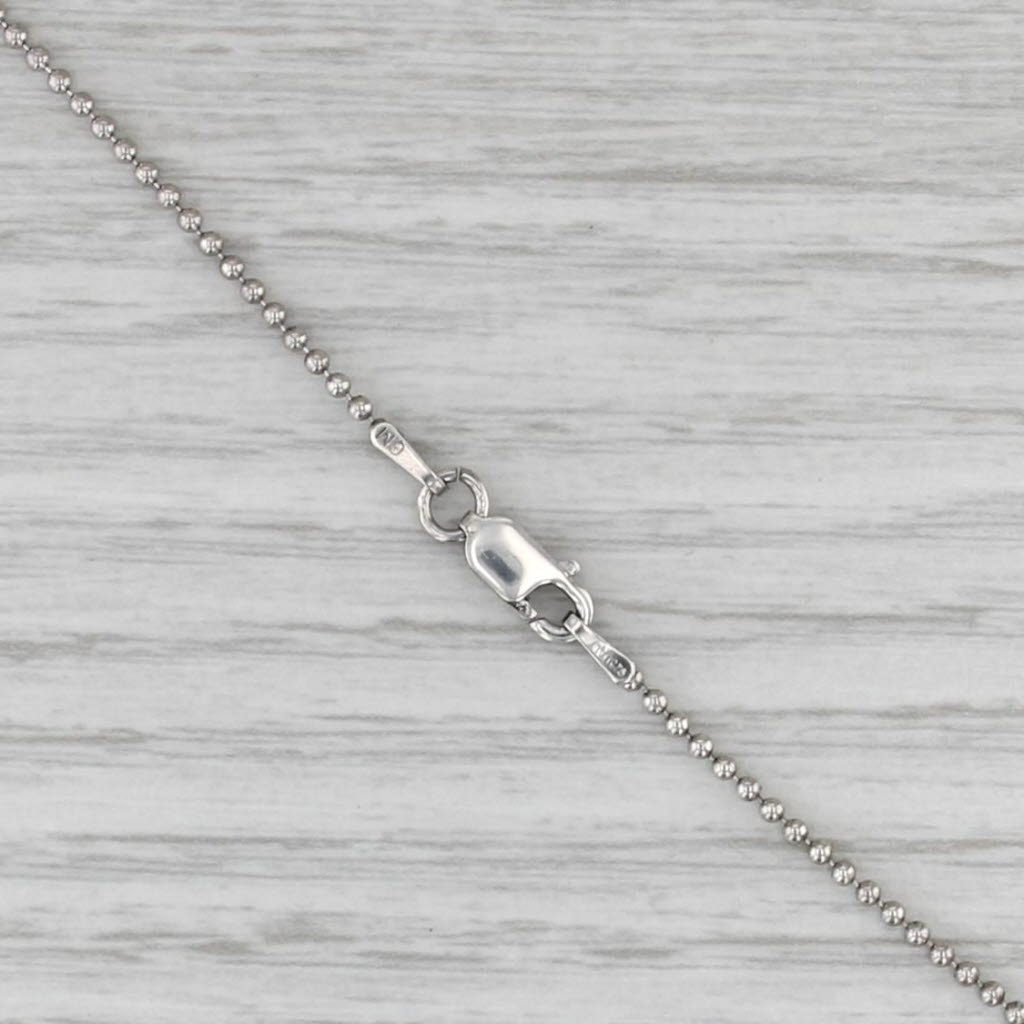 Sword Through Heart Pendant Necklace Sterling Silver 18" Bead Chain