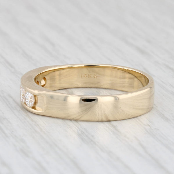 0.50ctw Diamond Men's Wedding Band 14k Yellow Gold Size 11 Ring