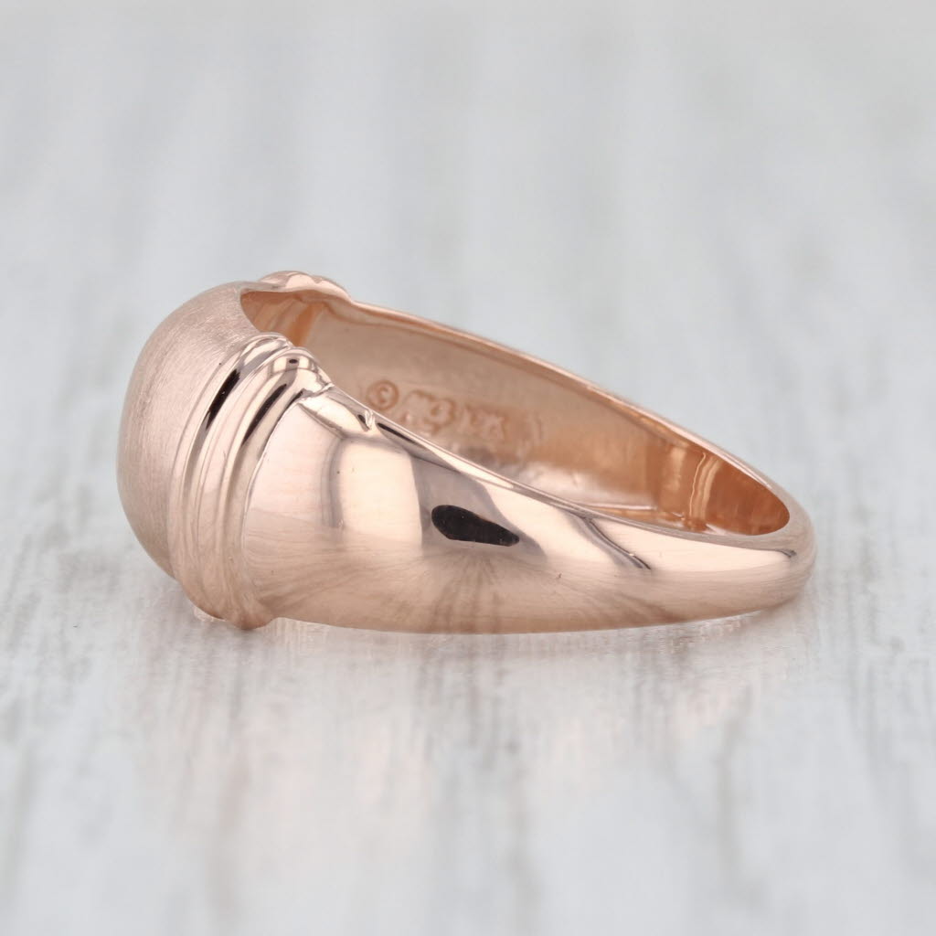Brushed Beveled Ring 10k Rose Gold Size 7 Michael Anthony