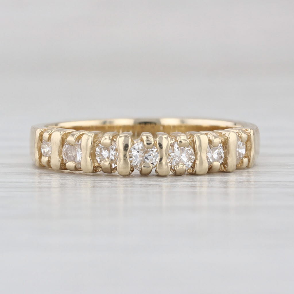 0.30ctw Diamond Wedding Band 14k Yellow Gold Size 5.25 Stackable Ring