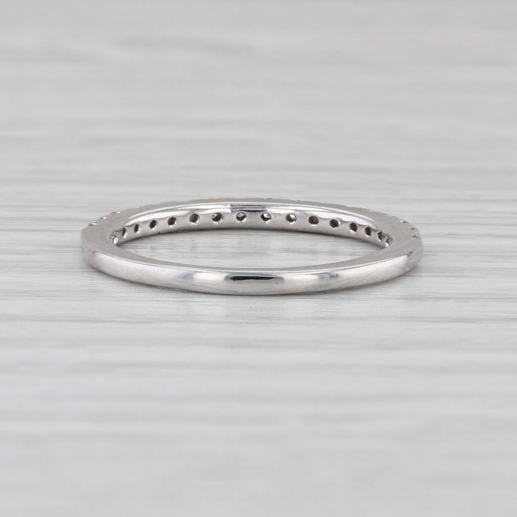 0.27ctw Diamond Wedding Band 14k White Gold Size 6.25 Stackable Ring