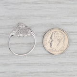 Vintage Diamond Filigree Ring 10k White Gold Size 6.75 Solitaire