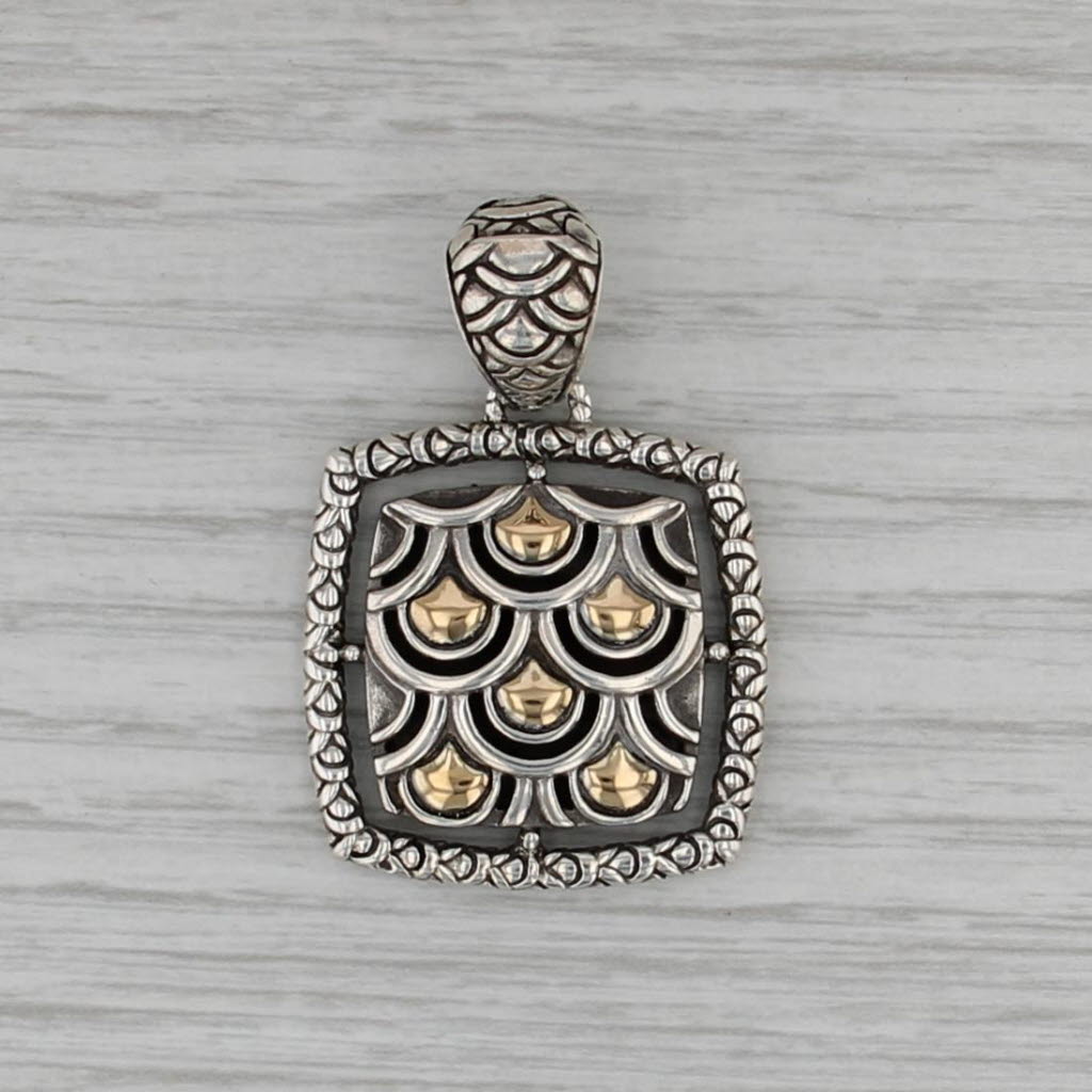John Hardy Naga Dragon Pendant Sterling Silver 18k Gold