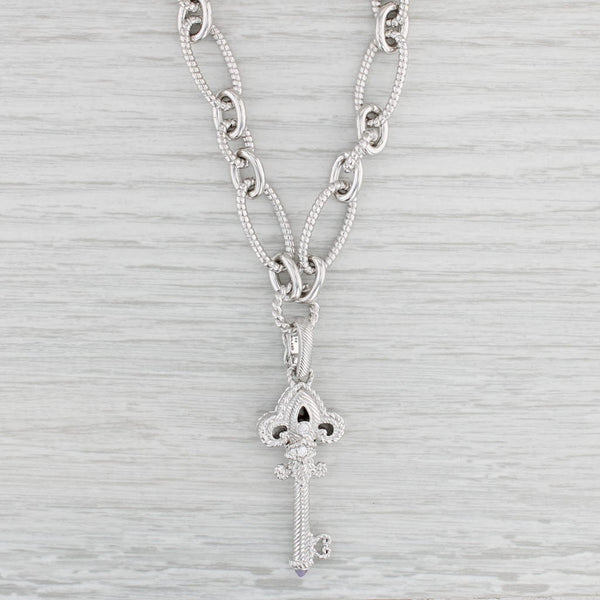 ネックレス・ペンダント JLORIA KEY PENDANT Silver 925 Key Pendant, Sterling Silver Necklace, Zircon Pendant, 925