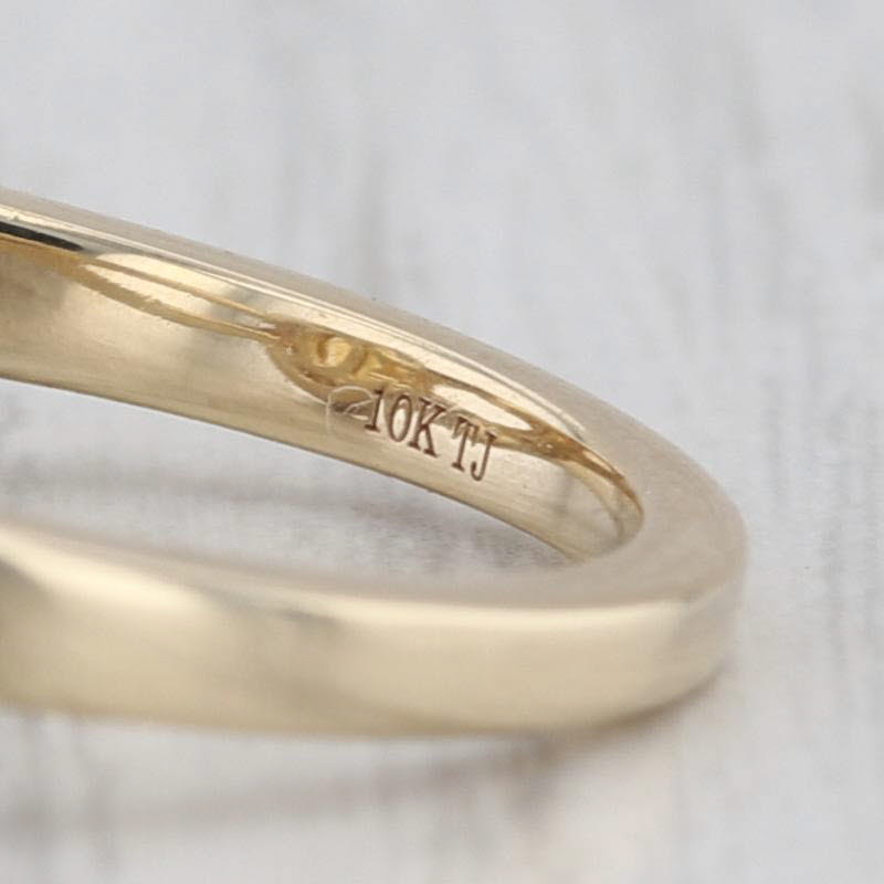 1.62ctw Oval Citrine Diamond Halo Ring 10k Yellow Gold Size 7