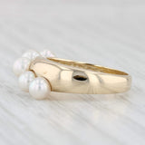 Light Gray Cultured Pearl Ring 14k Yellow Gold Size 5.75 Stackable
