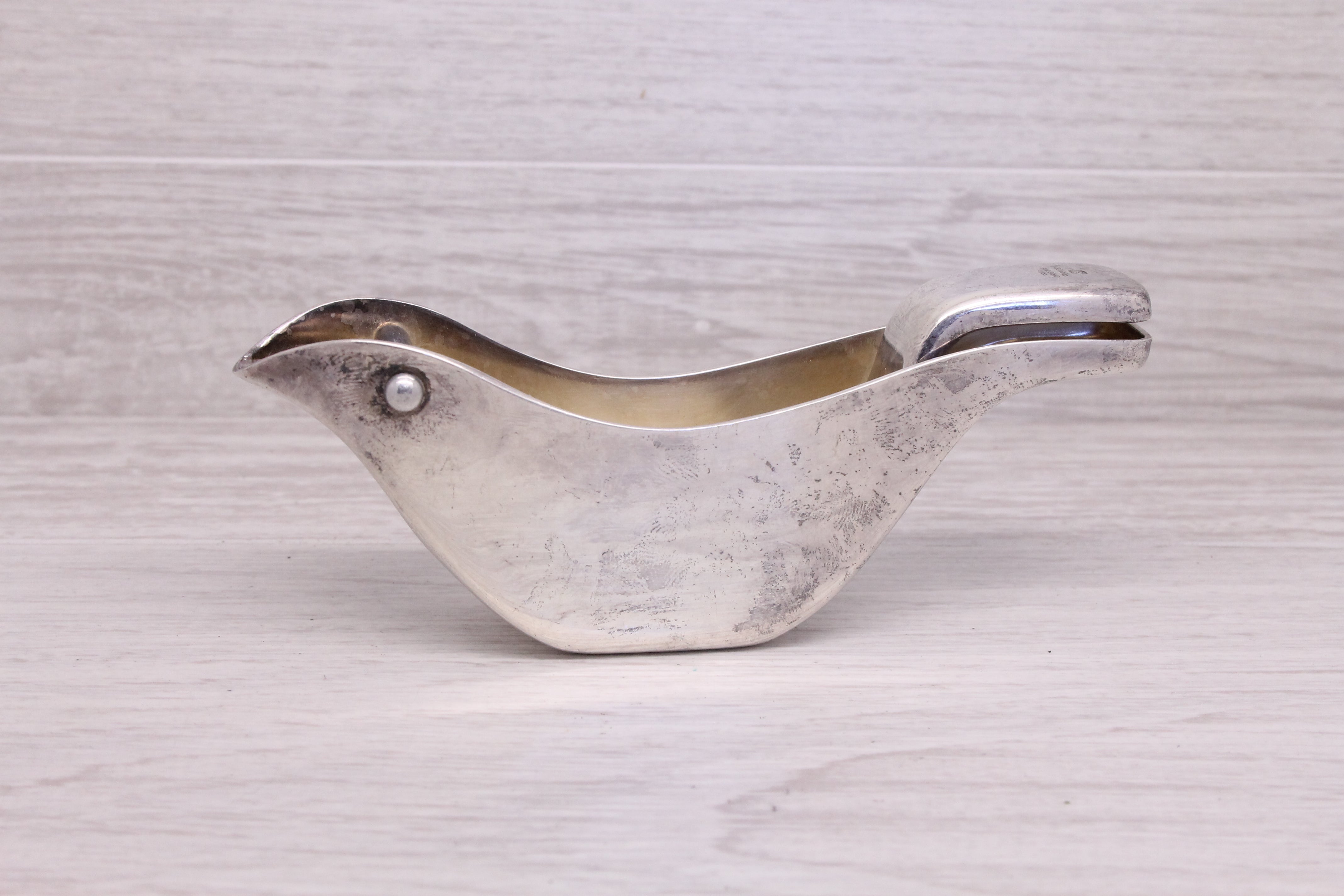 Gray Vintage Christofle France Silver Plated Bird Shaped Lemon Citrus Squeezer