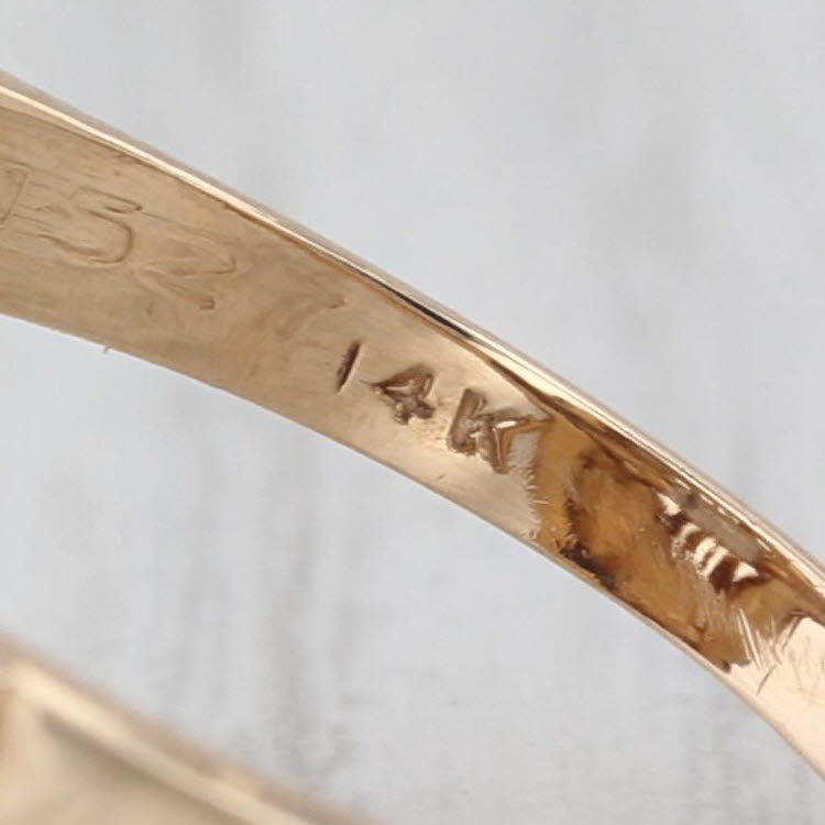 Vintage Diamond Ring 14k Yellow White Gold Filigree Size 6