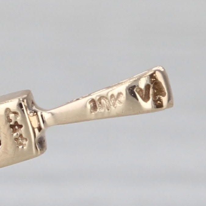 0.18ctw Channel Set Diamond Cross Pendant 10k Yellow Gold