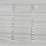Gray New 1.55ctw Graduated Diamond Journey Earrings 14k White Gold Pierced Drops