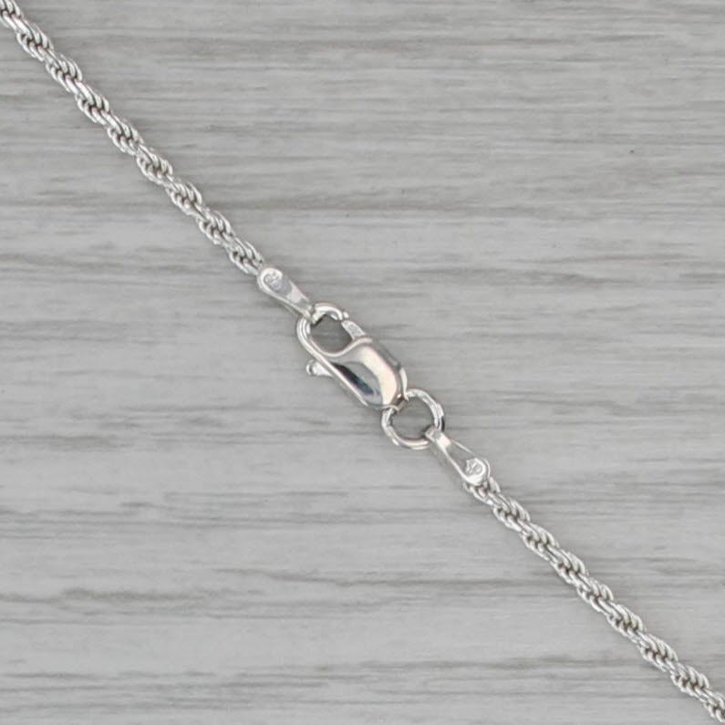 Rope Chain Necklace Sterling Silver 30" 1.8mm
