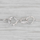 17.75" 0.5mm Box Chain Necklace 10k White Gold