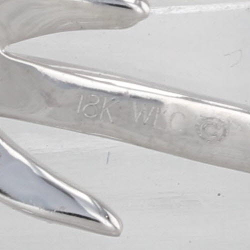 0.20ctw Diamond Palm Tree Pendant 18k White Gold Small Drop