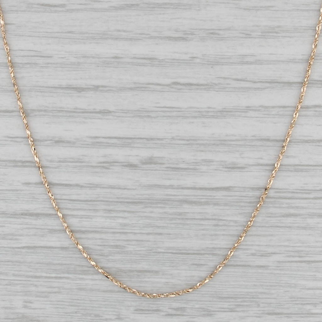 20.25" 1.1mm Nugget Rope Chain 14k Yellow Gold
