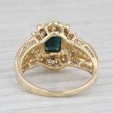 1.56ctw Blue Sapphire Diamond 14k Yellow Gold Size 7.25 Engagement