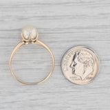Cultured Pearl Solitaire Ring 14k Yellow Gold Size 8.5