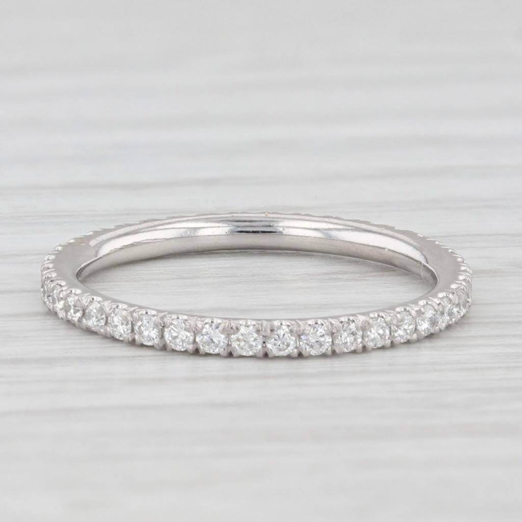 Light Gray 0.40ctw Diamond Eternity Band 950 Platinum Stackable Anniversary Wedding Ring