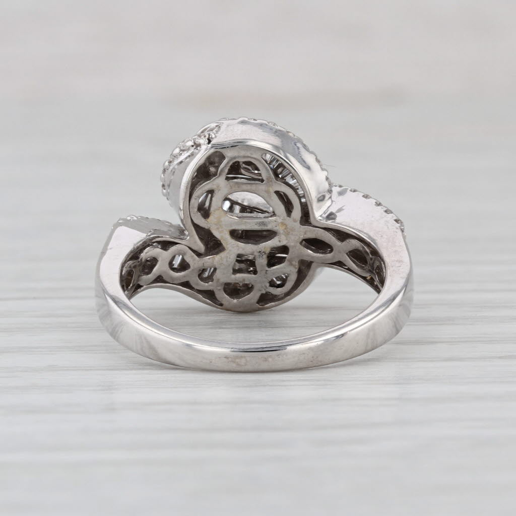 1ctw Diamond Loop Knot Bypass ring 14k White Gold 14k White Gold Size 7