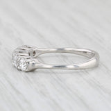 0.53ctw Diamond Wedding Ring 14k White Gold Size 4.5 Stackable Band