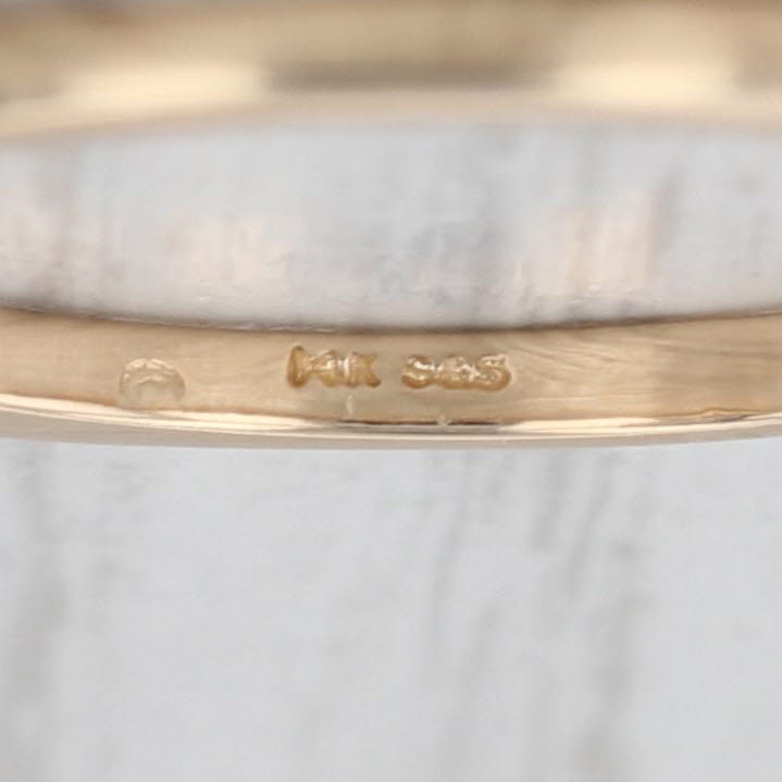 0.15ctw Diamond Wedding Band Jacket Guard 14k Gold Size 7.5 Stackable Ring