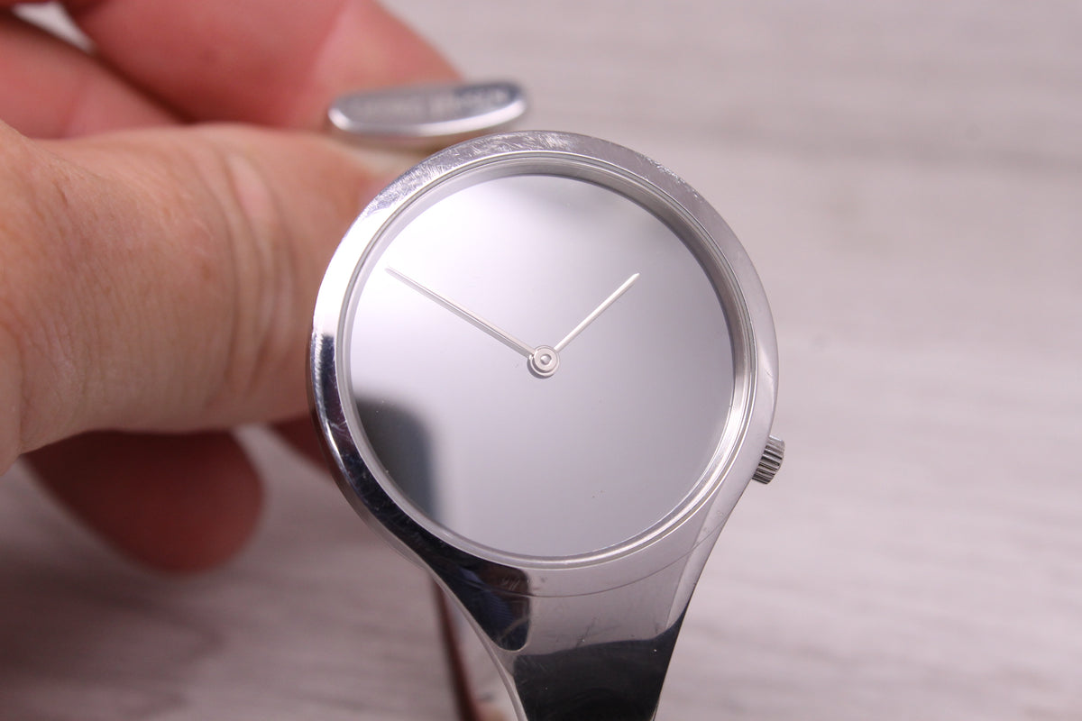 Georg Jensen Vivianna Torun 326 Ladies Watch 33mm Quartz Open Bangle Mirror Dial