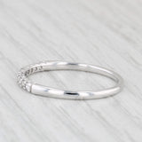 0.10ctw Diamond Wedding Band 10k White Gold Stackable Ring Size 7