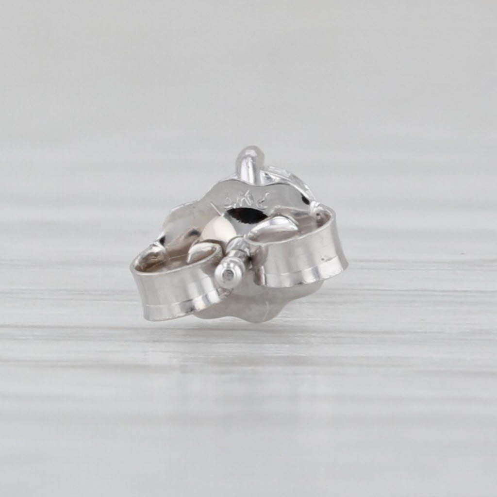 Single 0.17ct Diamond Solitaire Stud Earring 14k White Gold Round VS2