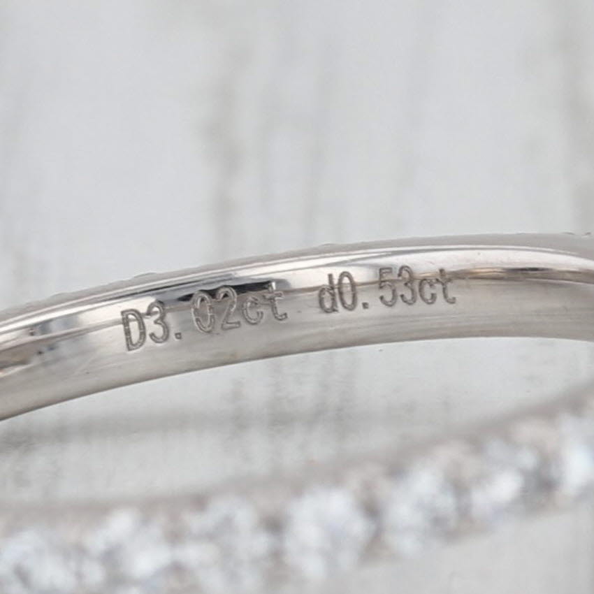 New IGI 3.55ctw Round Lab Grown Diamond Engagement Ring 14k White Gold Size 6.5