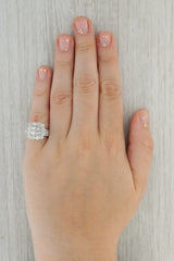 Tan 2.64ctw Princess Diamond Halo Engagement Ring 14k White Gold Size 7