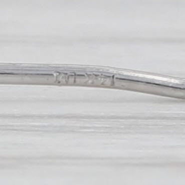 New Diamond Nose Piercing Stud 14k White Gold Round Solitaire Curved Post 2