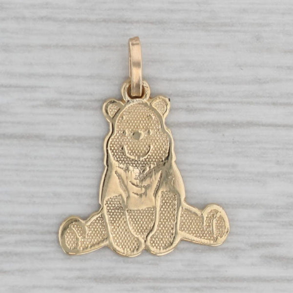 Winnie the Pooh Pendant 10k Yellow Gold Disney Cartoon Bear