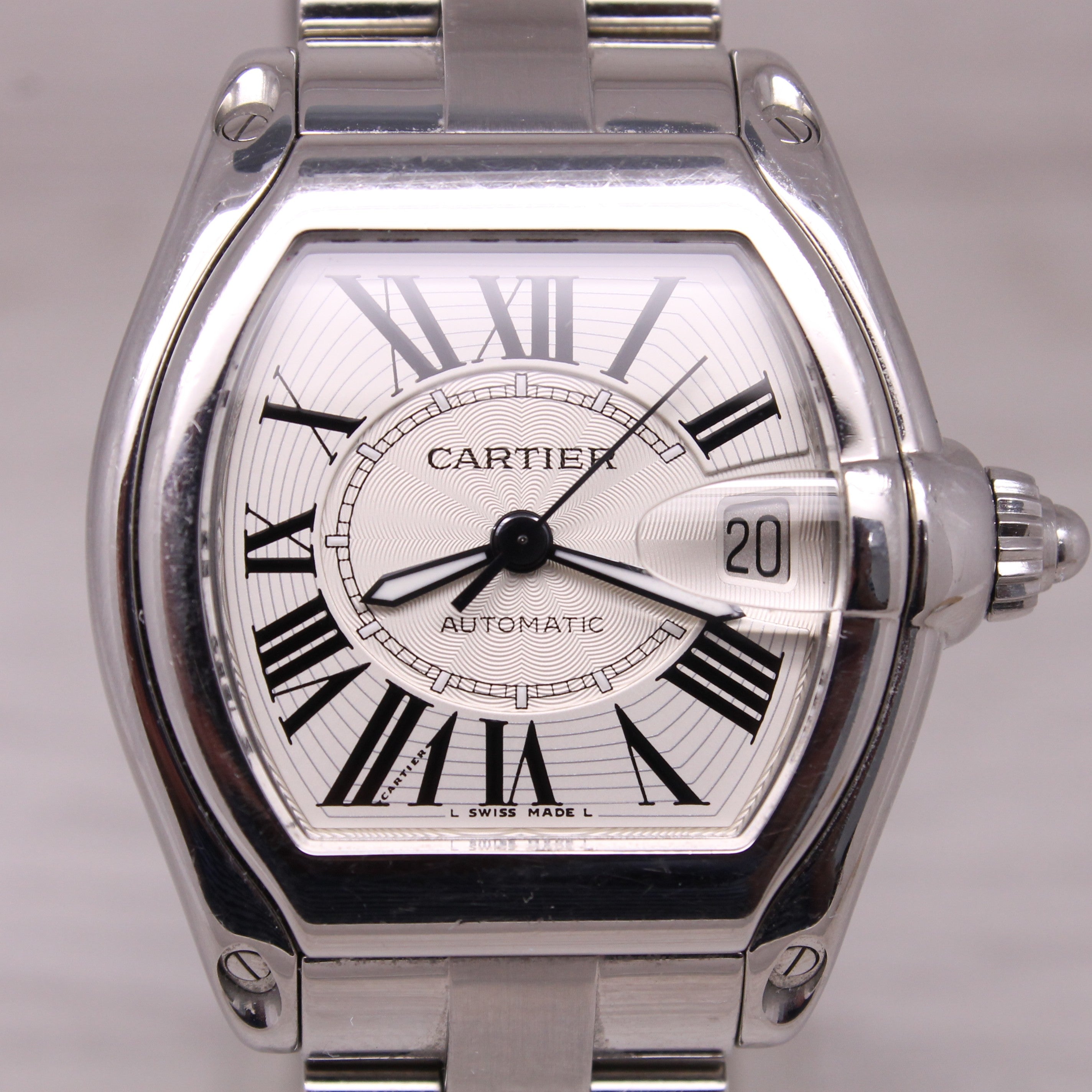 Cartier Roadster ref.2510 37mm Stainelss Steel Automatic Watch Roman Dial