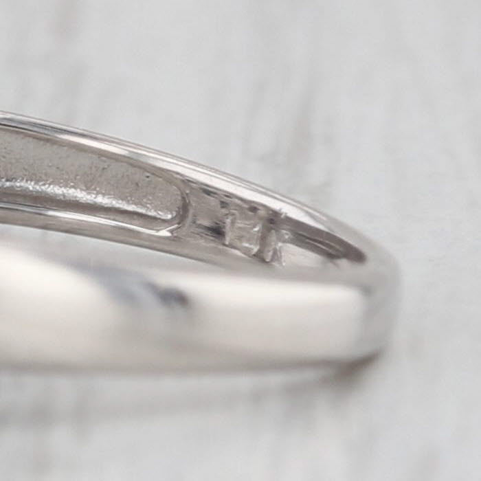 Black White Diamond Cluster Ring 14k White Gold Size 5.75