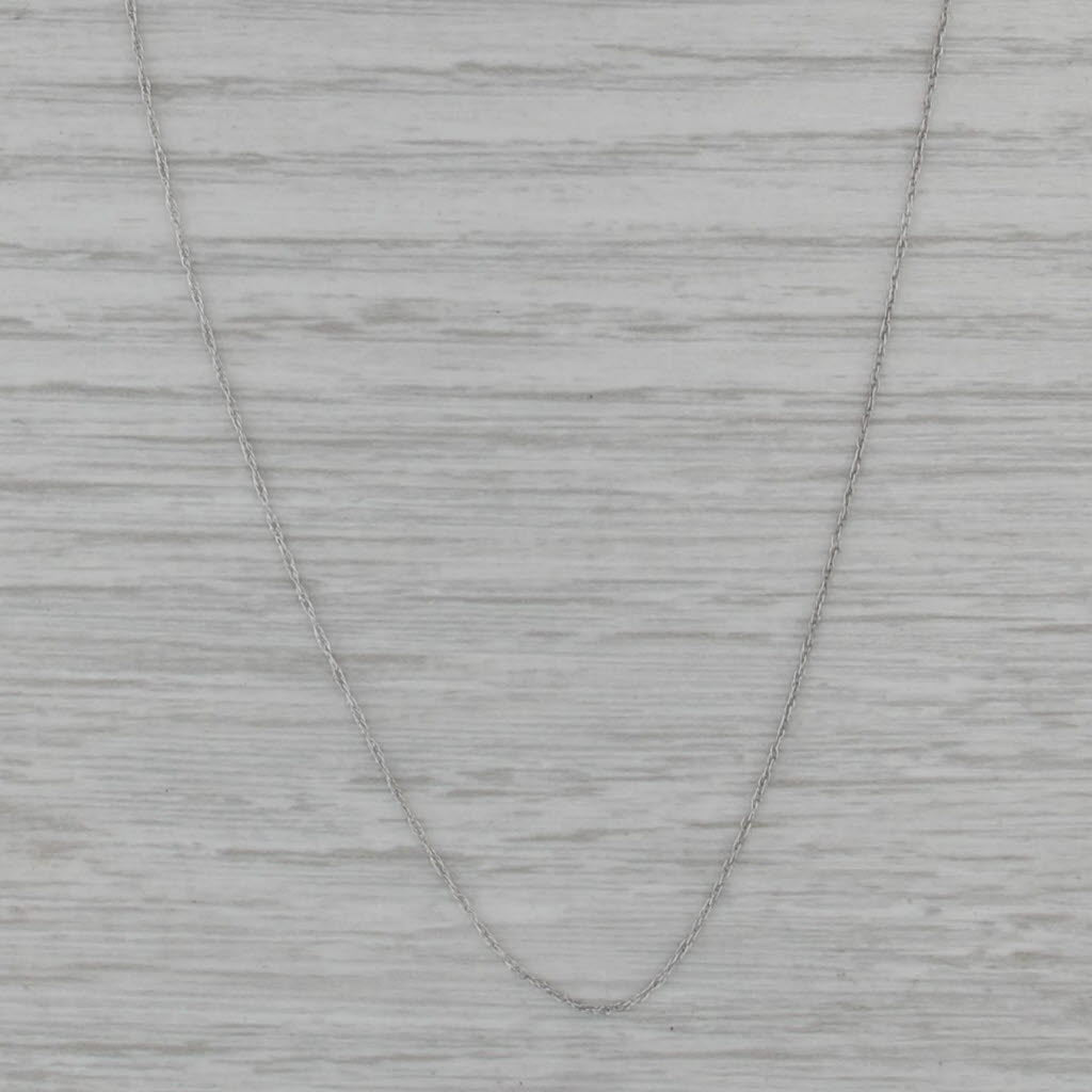 16.75" 0.7mm Fine Rope Chain Necklace 14k White Gold