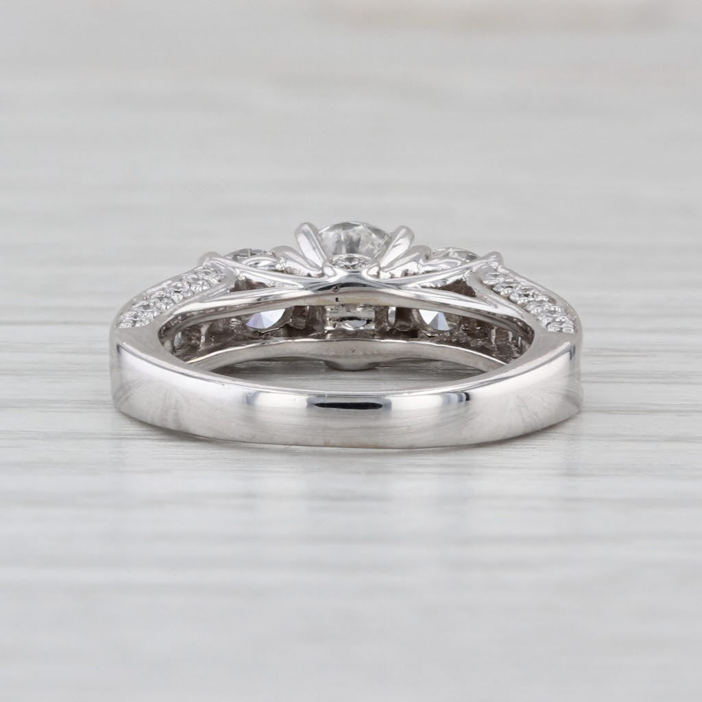 2.36ctw Round Brilliant 3-Stone Engagement 14k White Gold Size 5