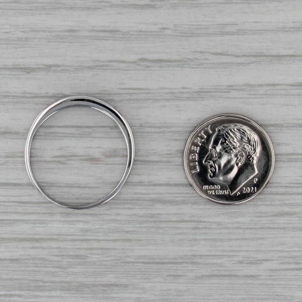 0.34ctw Diamond Wedding Band 14k White Gold Stackable Anniversary Ring Size 9.25