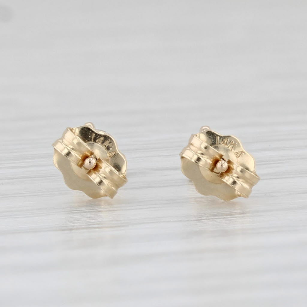 Light Gray New 0.20ctw Diamond Stud Earrings 14k Yellow Gold Round Solitaire Studs