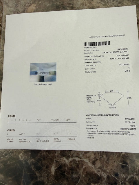 2.74ctw IGI Lab Created Diamond Engagement Ring Wedding Band Jacket 14k Gold